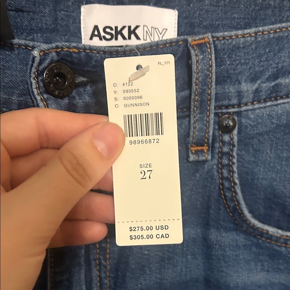 NWT Anthropologie ASKK NY Deep Blue Flare Jeans - Picture 8 of 8